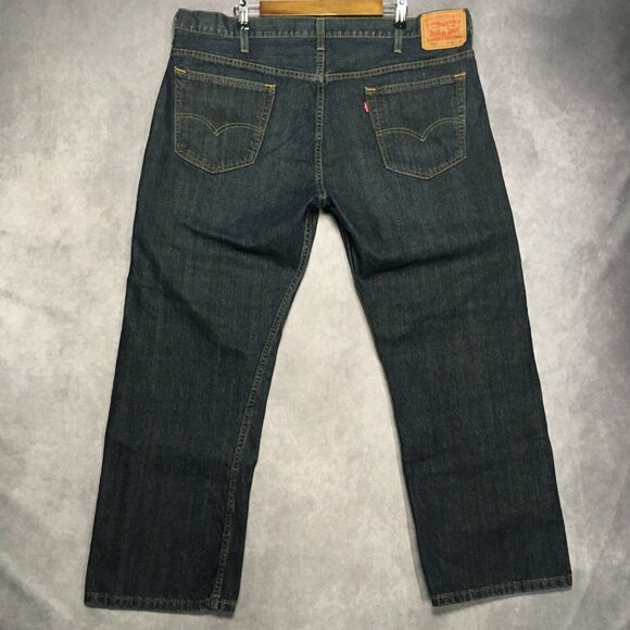 Levis Mens 569 Loose Straight Fit Blue Jeans size 40x30 Denim Pants Zipper Fly - Picture 3 of 15